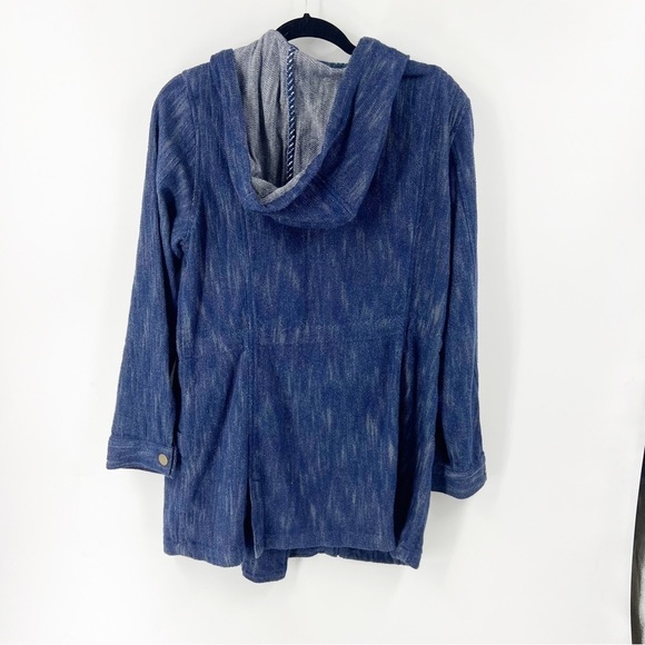 ✅ Cabi Love Carol Women's Full Zip Denim Hoodie Jacket Size MEDIUM BLUE - Picture 6 of 7